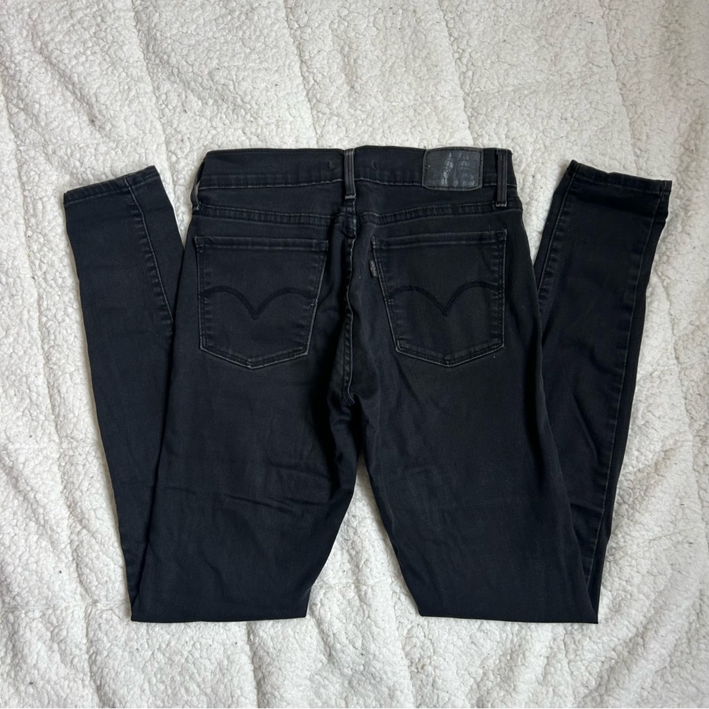 LEVI'S Women's Black Super Skinny Jeans 710